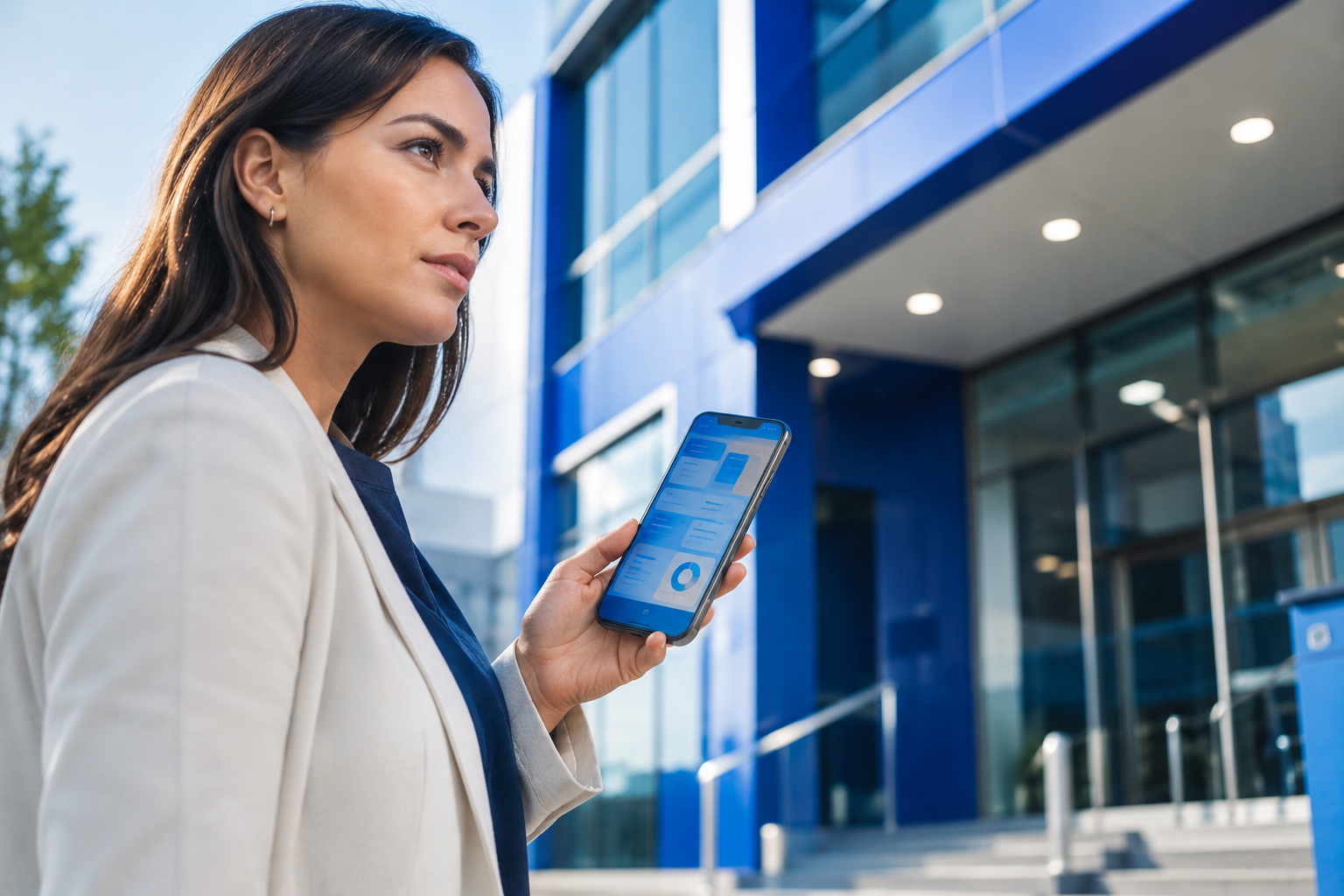 Pessoa utilizando aplicativo de banco digital para acompanhar investimentos.